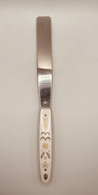 Vintage Flint Arrowhead Icing Spreader Stainless Steel Flat Wheat Harvest