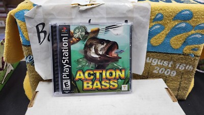 CIB ACTION BASS PS1 SONY PLAYSTATION 1 ONE VIDEO GAME COMPLETE IN BOX