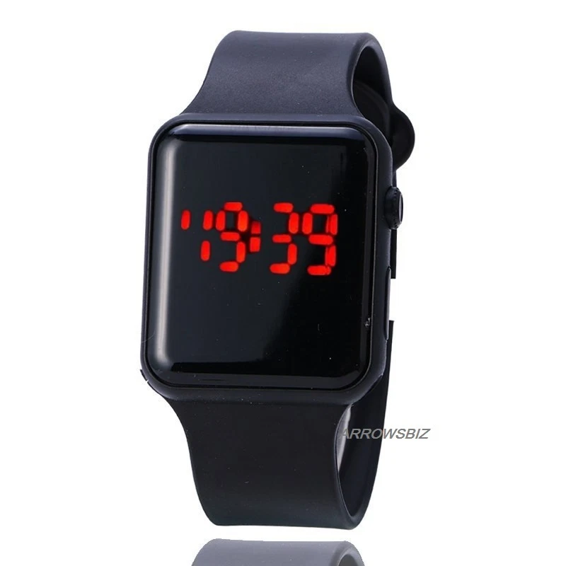 Digital rectangular best sale watch