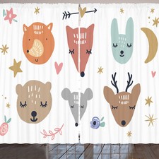 Kindergarten Rustikale Gardine Scandinavian Tiere