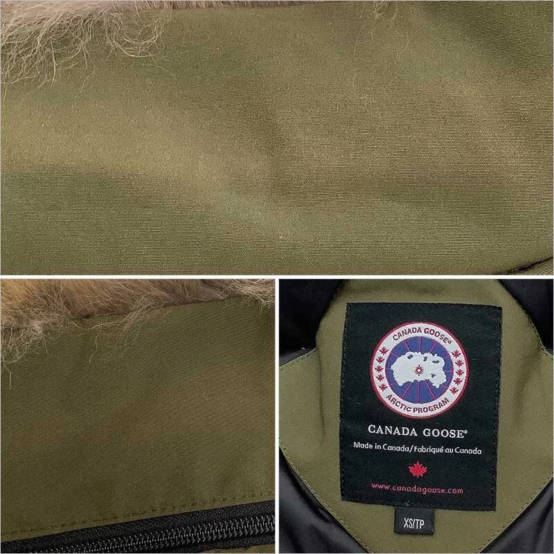 PARKA CANADA GOOSE BRONTE piumino 2603JL verde militare kaki poliestere