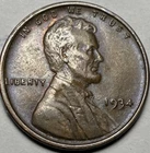 1934 Lincoln Wheat Cent Penny CHOICE BU Toned FREE SHIPPING #280