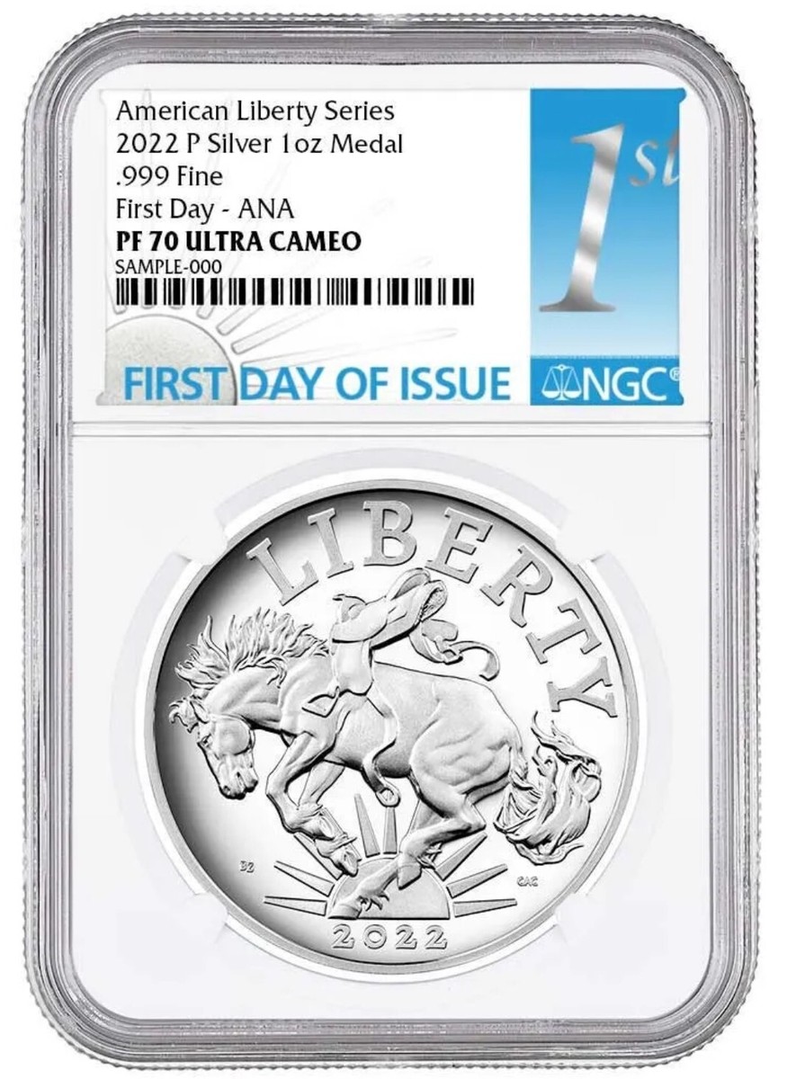 2022-P NGC PF70 American Liberty 1 oz Silver Proof Medal * ANA