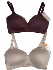 Two Pack Warner's Sz 36 D Super Soft Wire Free Bra Bungalow  White Value 104