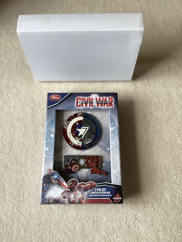 DisneyParks Marvel Captain America Civil War 2- Pin Set LE 800