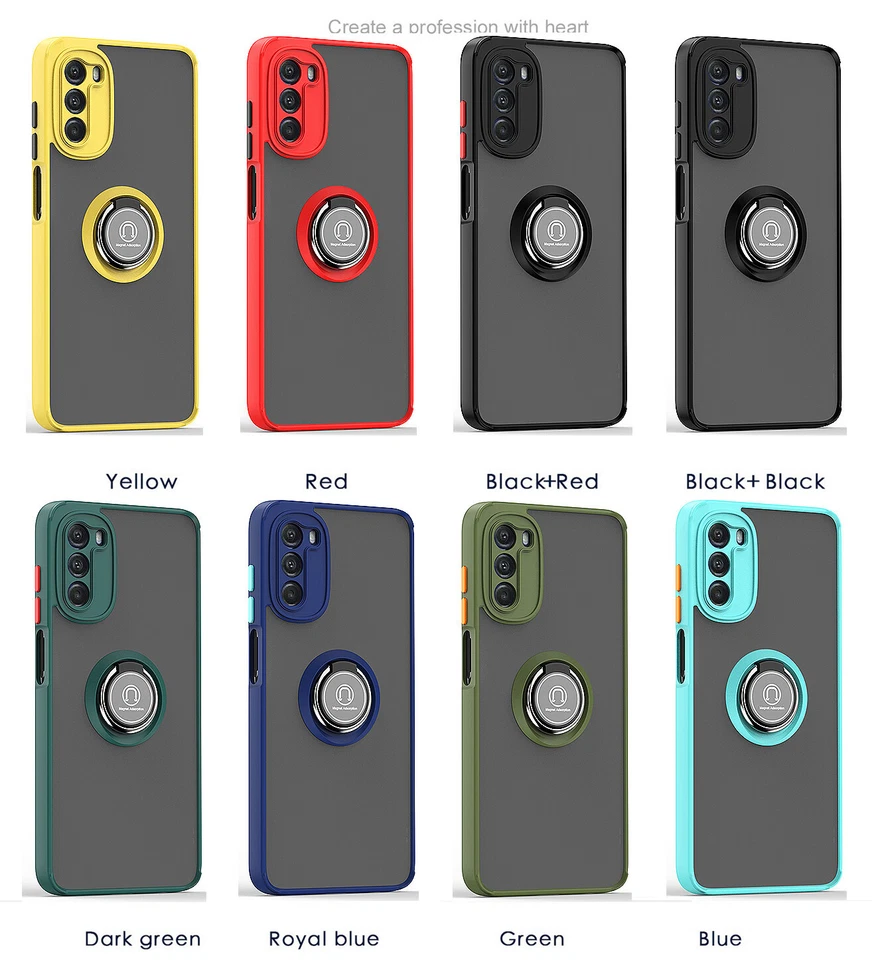 For Motorola Moto E13 Edge Plus 30 40 Pro Magnetic Slim Case Ring Holder Cover - Image 2 of 4