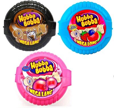 3 pcs. Hubba Bubba Mega long chewing gum mix flavors 56 g