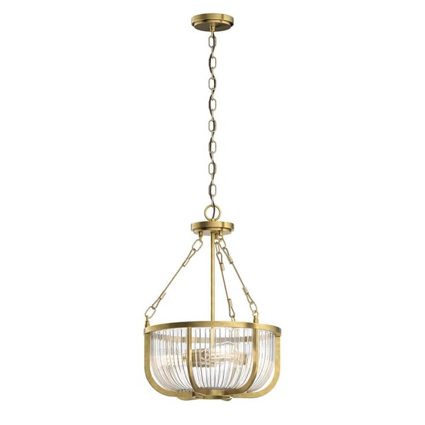 HäNgeleuchte Pendellampe Esszimmerlampe Deckenlampe Stahl Glas 3-Flammig 40,6Cm-image