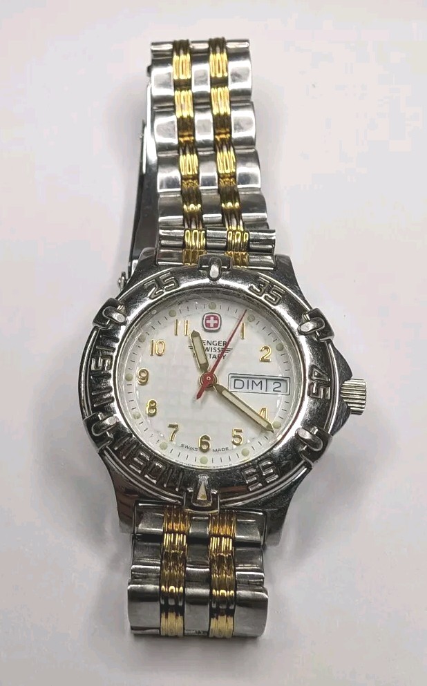 Vintage Wenger Swiss Military Watch 79096 New Battery Works