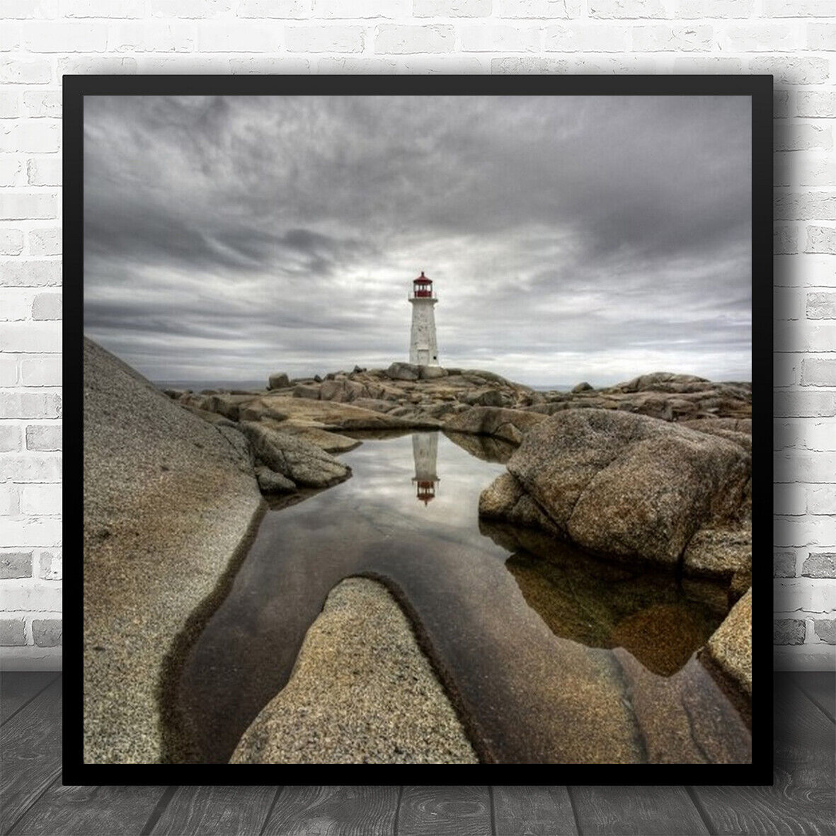 Landscape Lighthouse Cove Nova Scotia Canada Marine Coast Wall Art Print Popularna cena specjalna