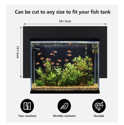 Hygger CO2 Aquarium Background Decor Fish Tank Backdrop Wallpaper 19.7  X 59.1 