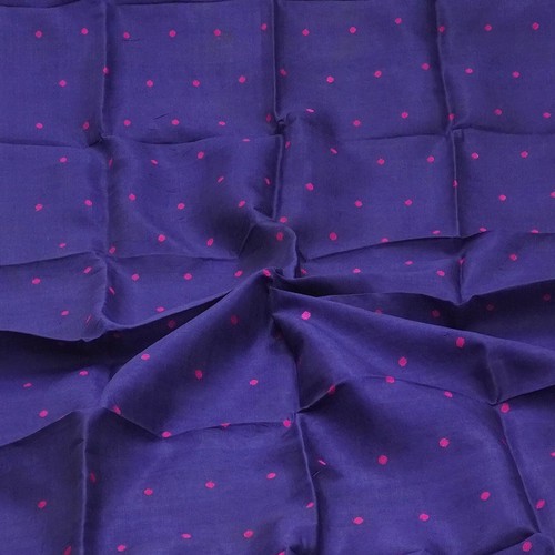 Vntage Bleu 100% Pure Soe Tssé à la Man Sar Vestge 3.7m Brcolage