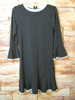 MICHAEL KORS black and white polka dot 3/4 Length Sleeve Dress size XS | eBay MICHAEL KORS black and white polka dot 3/4 Length Sleeve Dress size XS | eBay
