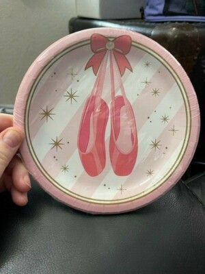Twinkle Toes Ballerina 7 Inch Paper Plates 8 Per Pack Ballerina Birthday Party