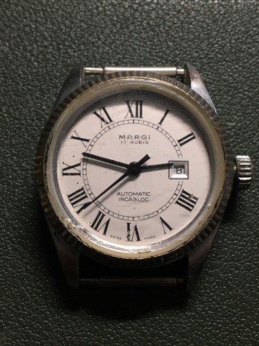 orologio Margi vintage automatico Eta 2651 donna acciaio ghiera zigrinata |  eBay