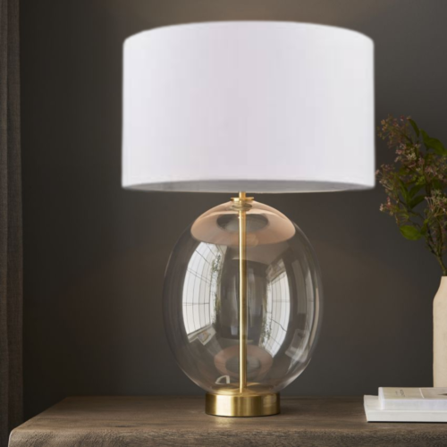 Modern & Stylish Empire Silk Fabric White Oval Shape Table & Floor Lamp Shades - Picture 2 of 6