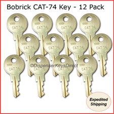 Bobrick CAT-74 Paper Towel, Toilet Tissue  Soap Dispenser Key 12/pk. 