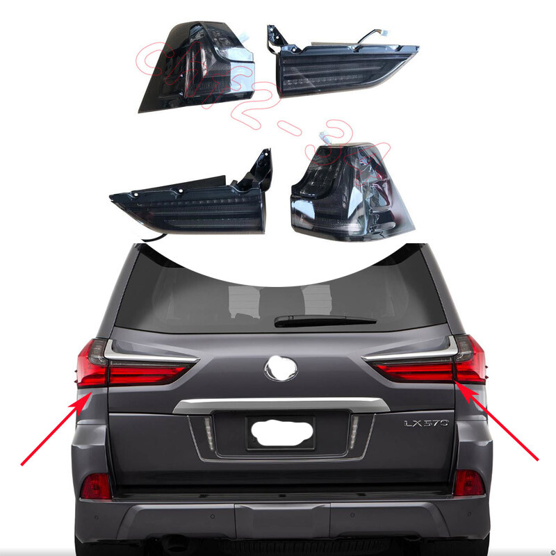 Smoke Black LED Signal 2016-2021 Auto New For Lexus LX570 Tail