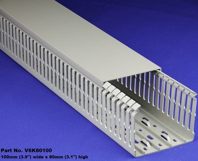 1 Set - 4''x3''x2m Gray High Density Wiring Duct & Cover UL/CE/CSA Listed