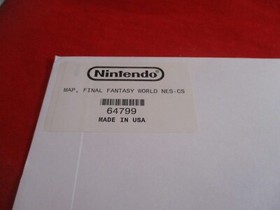 Final Fantasy I NES Nintendo of America OFFICIAL Mail Order World Map/Chart Copy