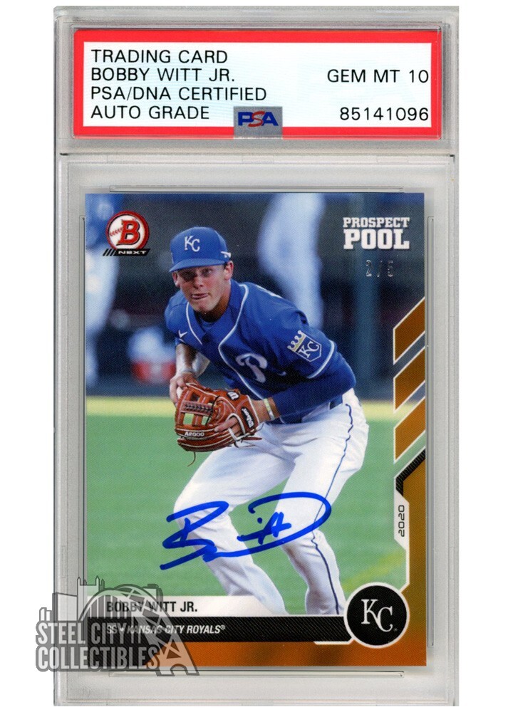 Bobby Witt Jr Bowman PSA 10 Gem Mint 2020 Bowman Bobby Witt Jr