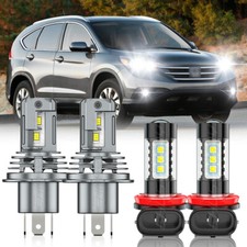 For Honda CRV CR-V 2007-2013 2014 6000K 4X LED Headlight + Fog Light Bulbs Combo