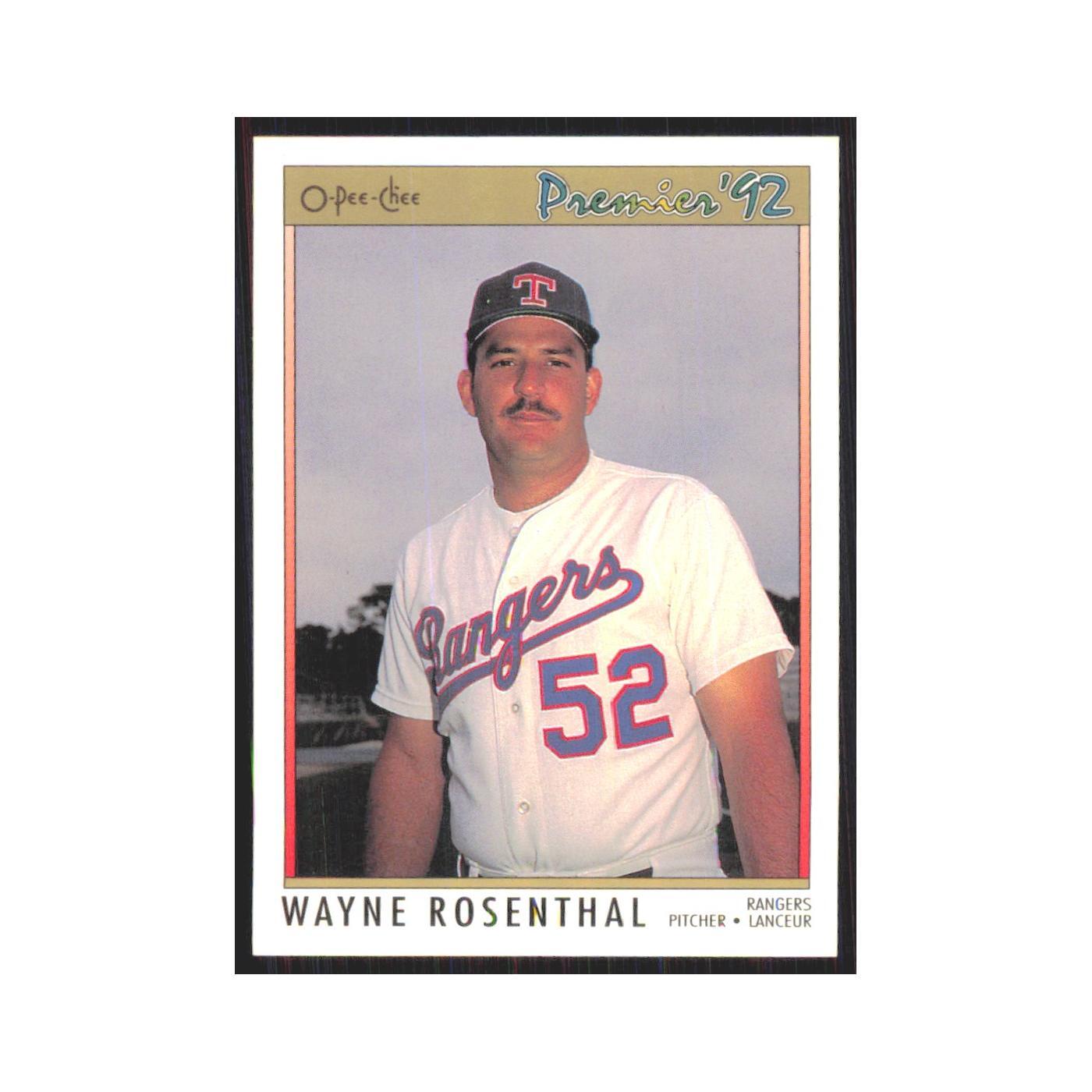 1992 O-Pee-Chee Premier Wayne Rosenthal Rangers #30
