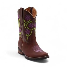 Abigail Kids Brown Leather Boots