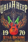 Uriah Heep 1970 Concert Art - Rock Tin Metal Sign Vintage Look