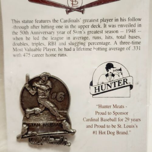 Stan Musial St. Louis Cardinals Statue Unveiling Lapel Pin September 5, 1998 New - Picture 4 of 4