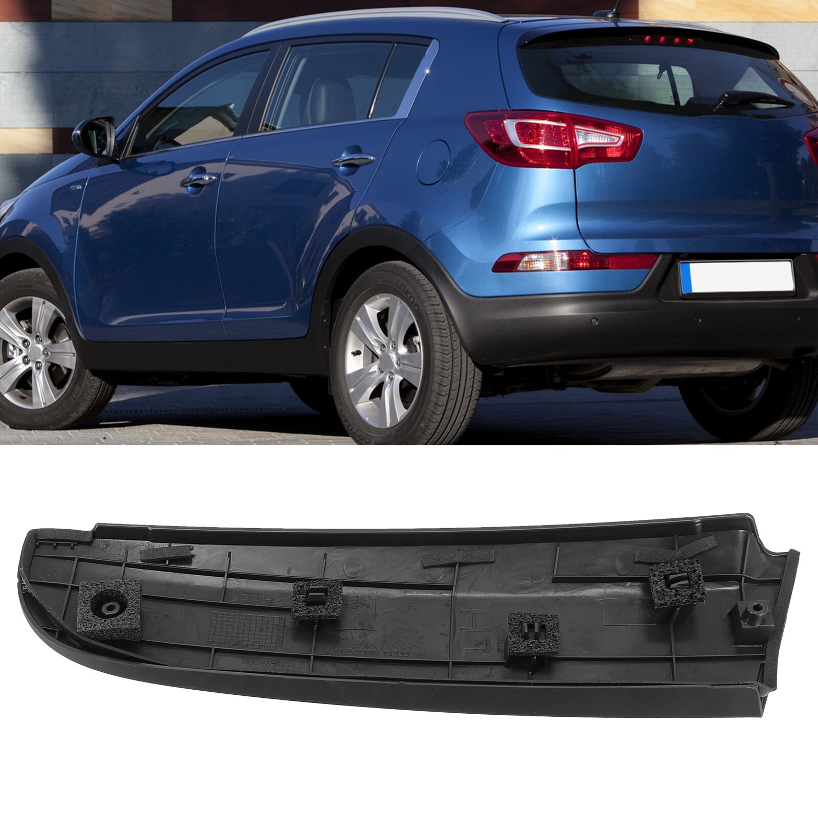 Garniture De Pilier De Porte Arrière Chromée Haute Résistance, Aspect