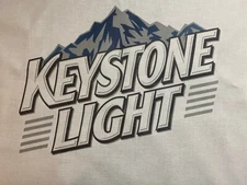 1 Keystone Light Beer Quilt Block Blue Mountains Beer Logo Material Fabric