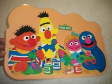 Vintage Sesame Street  Playtime Placemat  Double-Sided  17 1/2" x 12"