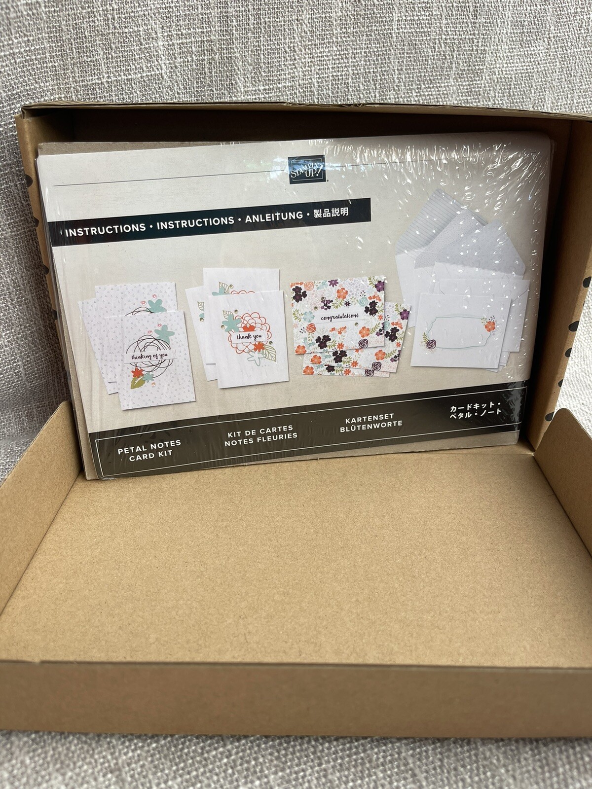 Stampin Up Petal Notes Card Kit Orange Purple Turquoise New