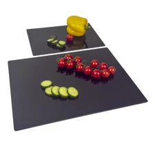 Tempered Glass Cutting Board for Kitchen, Black Cutting Board for Countertop,...