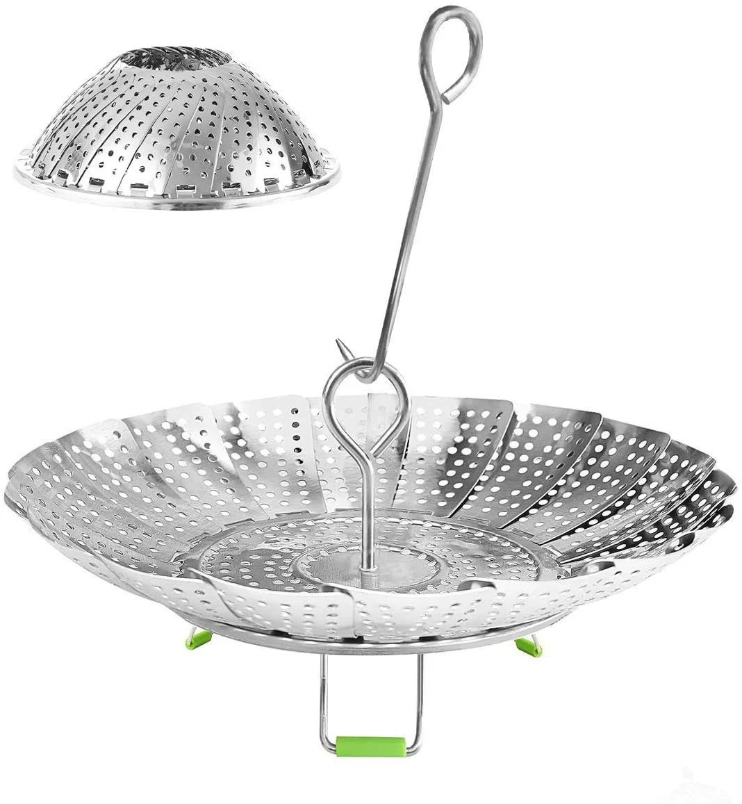 Cesta vaporera de acero inoxidable, cesta vaporera verduras para Instant Pot