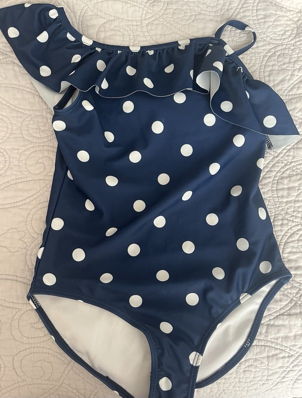 Carter’s Girls Polka Dot One Piece w Ruffle Size 7 NWOT