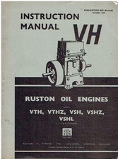 RUSTON VTH VTHZ VSH VSHZ VSHL 1-2-3-4-CYL DIESEL ENG OPERATOR INSTRUCTION MANUAL