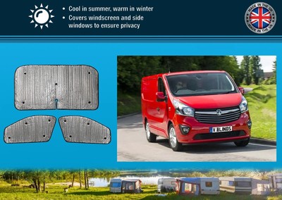 Thermojalousien für Opel Vivaro 14 19 Campervan. Front-Set