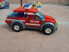 BOITE LEGO CITY 60001-VOITURE DE POMPIER-SAUVETAGE DU CHAT-COMPLET-BOITE+NOTICE