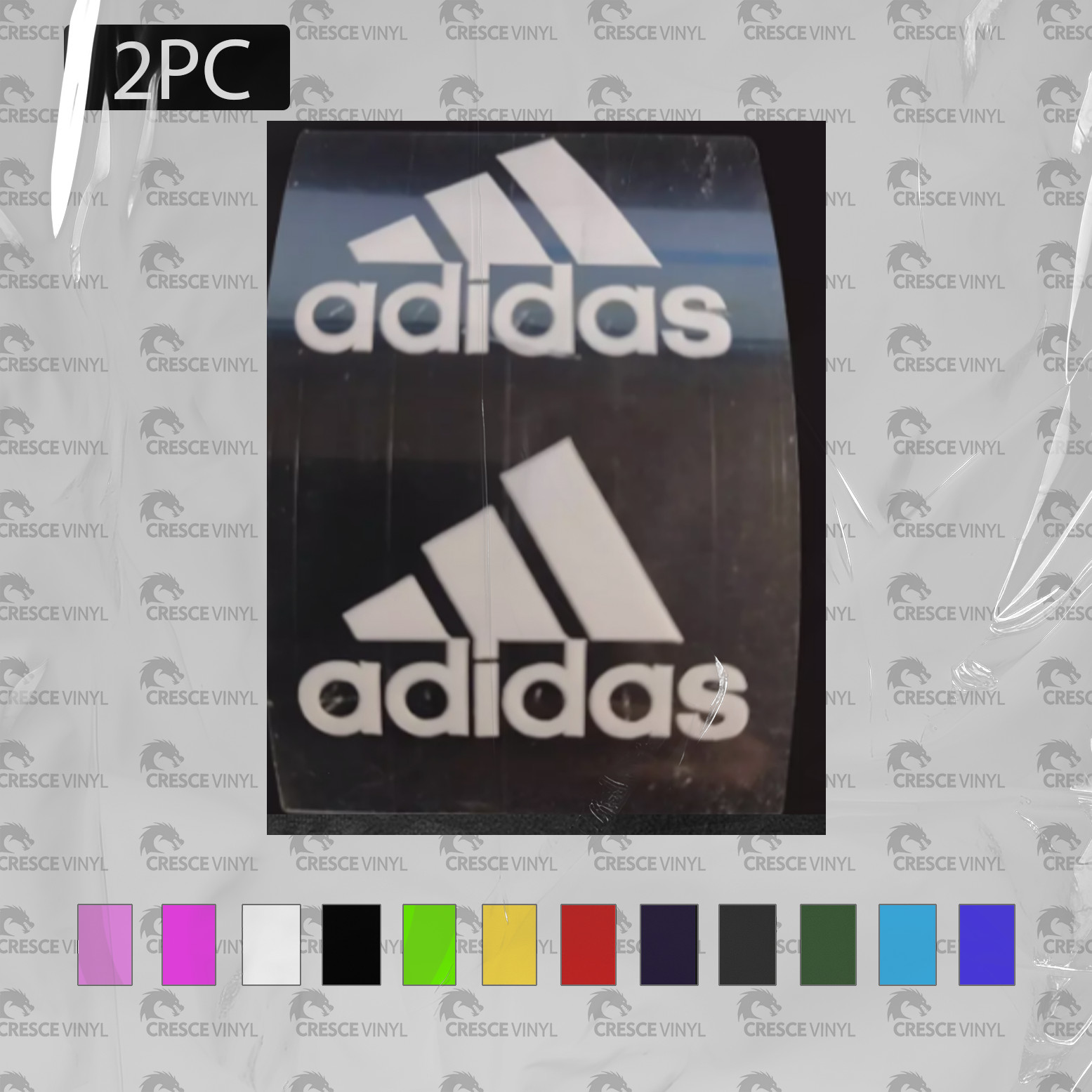 2PC Adidas Ready to Apply DIY Made to Order Iron On Custom Vinyl Decal