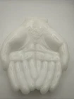 Vintage Avon Touch Of Beauty Open Hands White Milk Glass Soap Trinket Candy Dish
