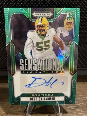 Derrick Harmon [Green Prizm] 2025 Panini Prizm DP Signatures Rookie Autograph JB