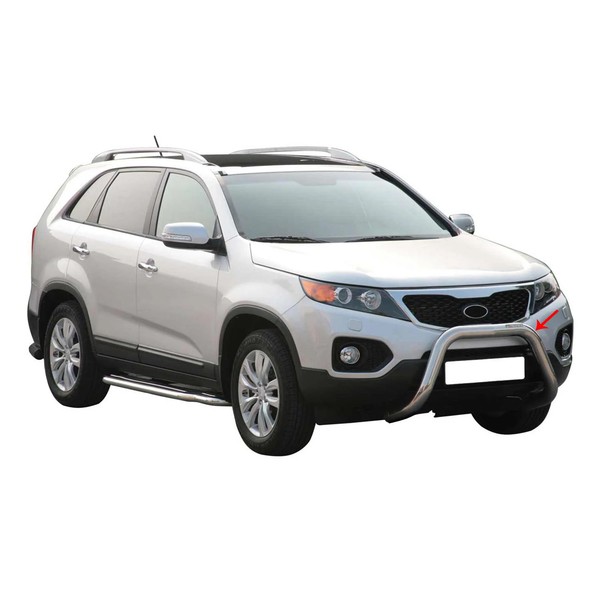 FrontbüGel FrontschutzbüGel FüR Kia Sorento 2009-2012 ø76Mm Stahl Silber Schutz-image