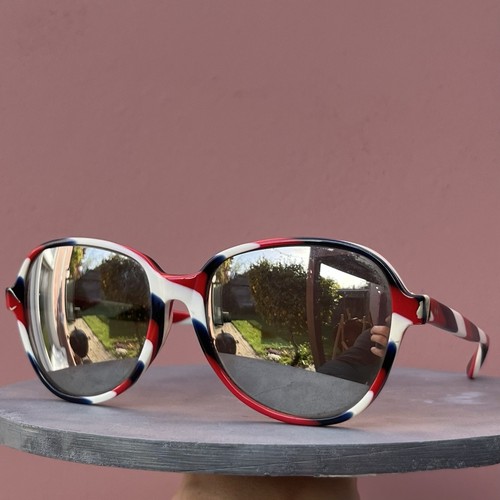 Vintage Ray Ban Bausch & Lomb USA Shelby Red White & Blue 1980s Sunglasses