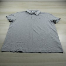 Lacoste Polo Shirt Mens 2XL XXL Gray Green Crocodile Slim Fit Pique Outdoor