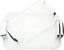 3 Serving Trays with Handles, Stackable Reusable Tray