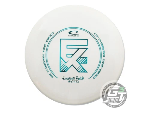 NOS Latitude 64 [KEITH] Gold-X Explorer 176g White Teal Foil Driver Golf Disc