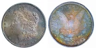 1884-O PCGS MS65 MORGAN $ MUTICOLOR RAINBOW TONING **