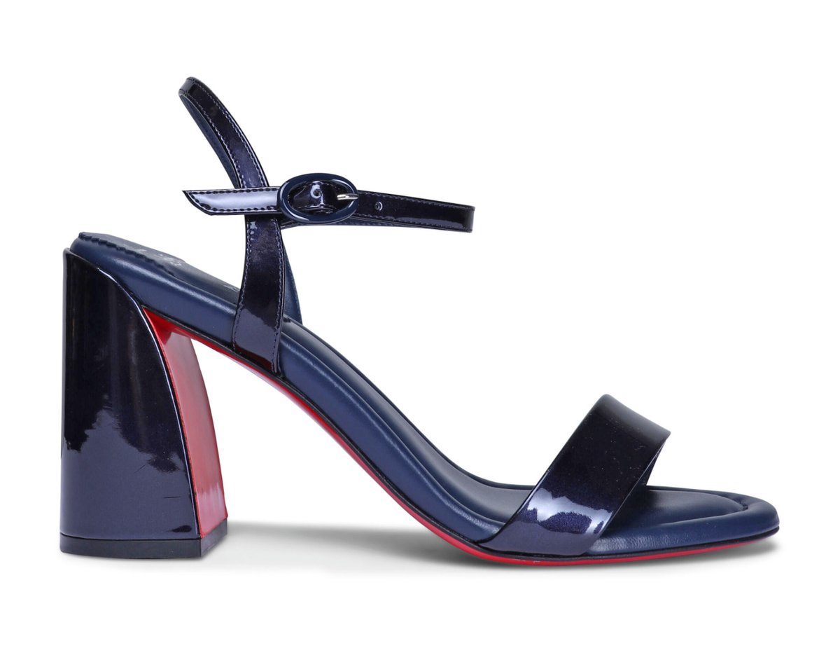 Christian Louboutin Miss Jane Sandal 85 Zaffiro Blue Ankle Strap